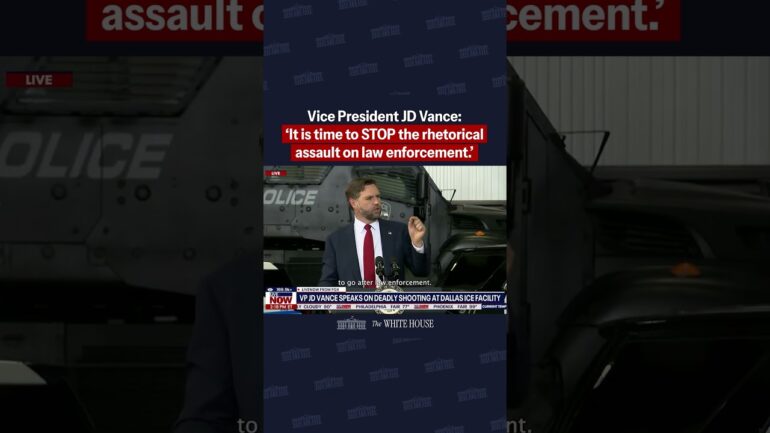LAW AND ORDER NOW: "It is time to STOP the rhetorical assault on law enforcement." - VP JD Vance