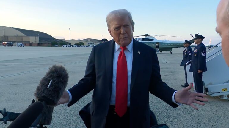President Trump Gaggles Gaggles with Press at Joint Base Andrews, Sep. 7, 2025