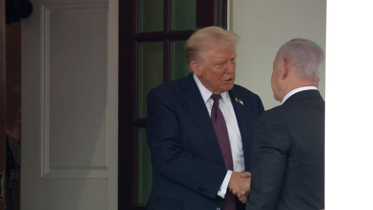 President Trump Greets the Prime Minister of the State of Israel