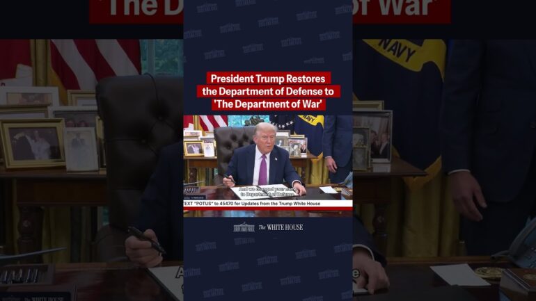 The Department of Defense NOW The Department of War