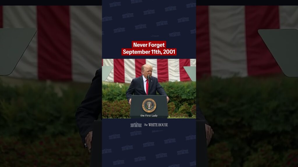 "Today, as one nation, we renew our sacred vow that we will Never Forget September 11th, 2001."