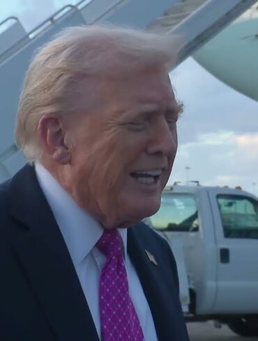 President Trump Gaggles with the Press Upon Arrival in Palm Beach, FL, Oct. 17, 2025