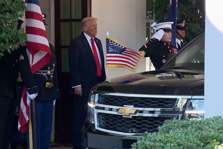 President Trump Greets the Prime Minister of the Commonwealth of Australia