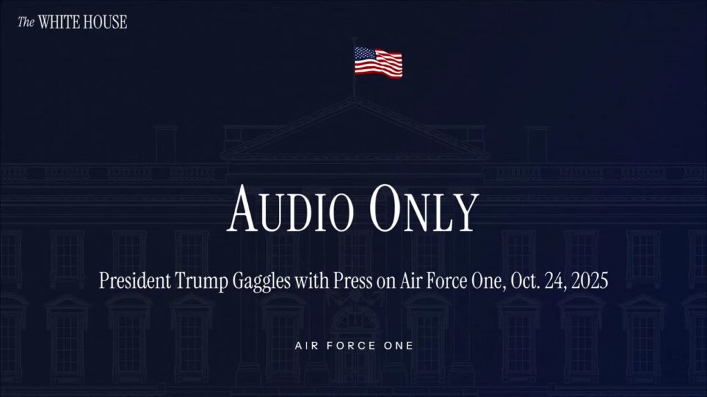 President Trump Gaggles with Press on Air Force One, Oct. 24, 2025
