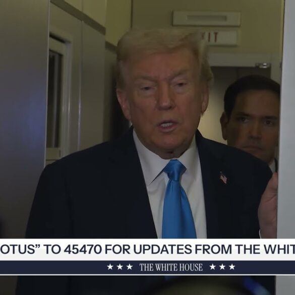 President Trump Gaggles with Press on Air Force One in Qatar, Oct. 25, 2025