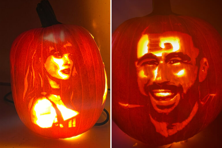Gossip & rumors: pumpkin carver goes viral for taylor swift