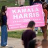 WASHINGTON, DC - NOVEMBER 06: Supporters hold up a sign for Democratic presidential nominee, U.S. Vice President Kamala Harris as they wait to hear her speak at Howard University on November 06, 2024 in Washington, DC. After a contentious campaign focused on key battleground states, the Republican presidential nominee, former U.S. President Donald Trump was projected to secure the majority of electoral votes, giving him a second term as U.S. President. Republicans also secured control of the Senate for the first time in four years. (Photo by Kent Nishimura/Getty Images)