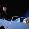 JOINT BASE ANDREWS, MARYLAND - OCTOBER 24: U.S. President Donald Trump boards Air Force One on October 24, 2025 at Joint Base Andrews, Maryland. Trump is traveling to Malaysia for the Association of Southeast Asian Nations summit (ASEAN), Japan, and to South Korea for the Asia-Pacific Economic Cooperation forum (APEC). (Photo by Andrew Harnik/Getty Images)