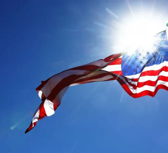 AUSTIN, TEXAS - OCTOBER 20: The flag of the United States flies over the circuit during practice ahead of the F1 Grand Prix of United States at Circuit of The Americas on October 20, 2023 in Austin, Texas. (Photo by Mark Thompson/Getty Images)