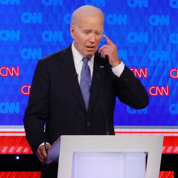 Joe Biden attends a presidential debate in Atlanta, Georgia.