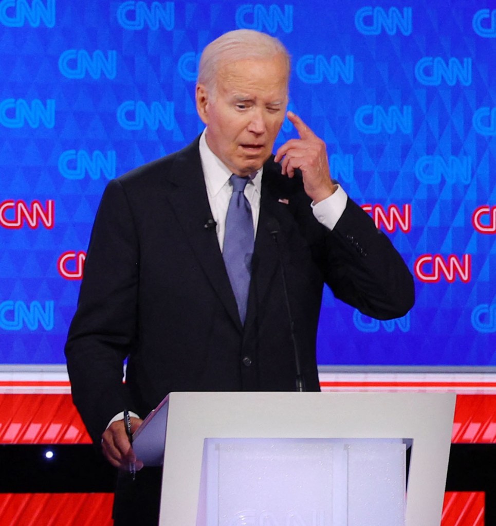 Joe Biden attends a presidential debate in Atlanta, Georgia.