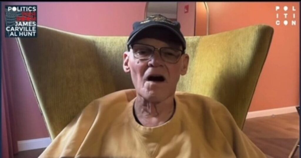 Politics: cranky carville reveals freakish revenge fantasy for trump ‘collaborators’