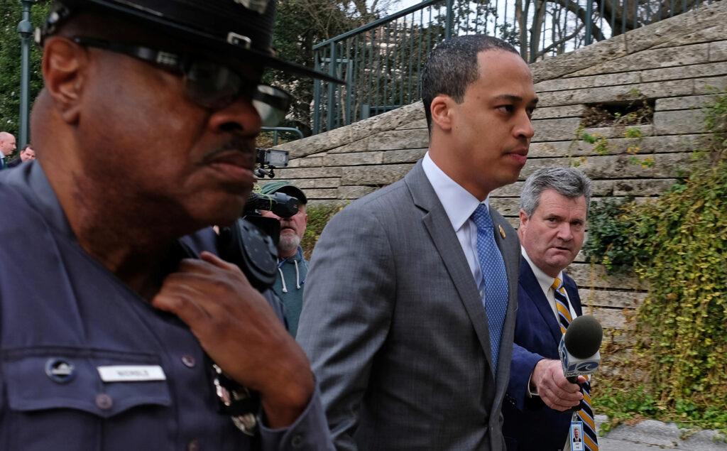 Politics: virginia police union urges democrat candidate for ag to