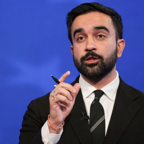 Democratic candidate Zohran Mamdani speaks during a mayoral debate on Thursday, October 16, 2025 in New York City.
