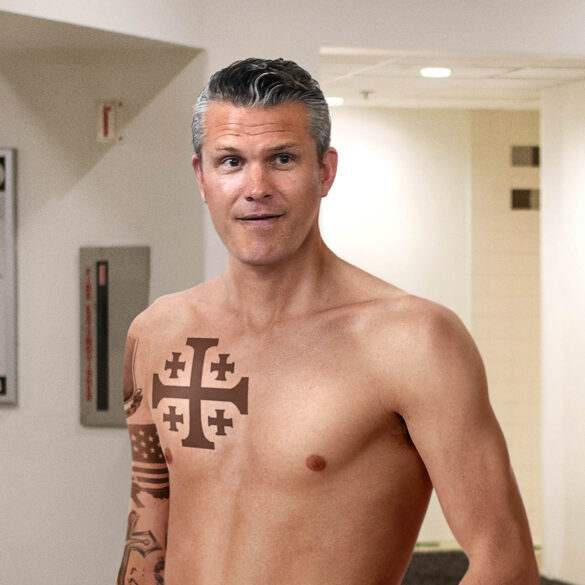 Satire news: pete hegseth walks fully nude around newly press free