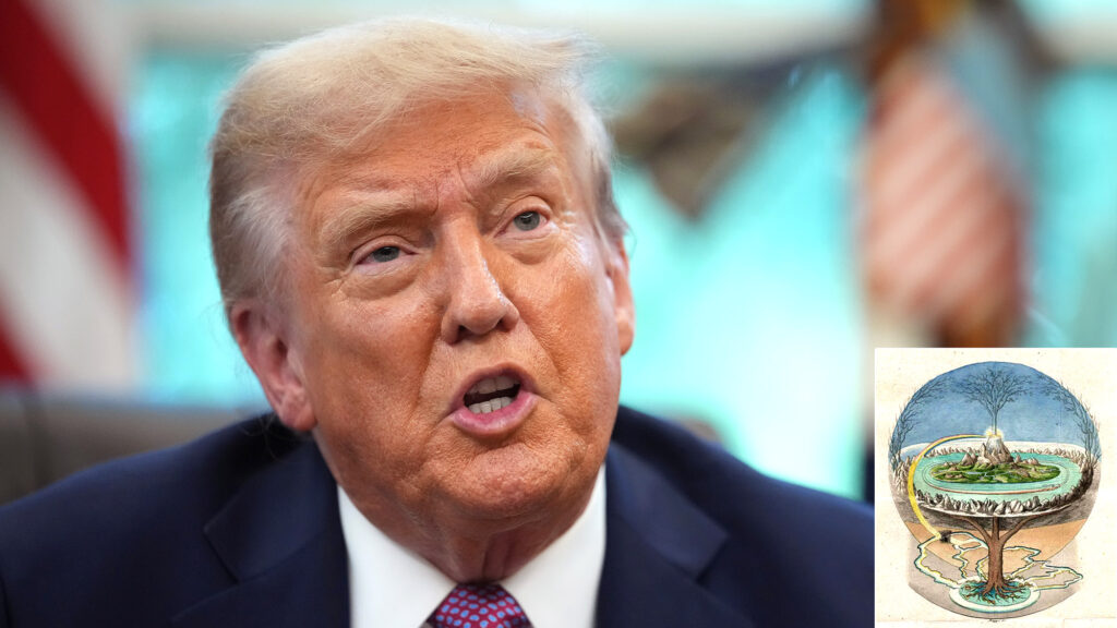 Satire news: trump defends demolition of yggdrasil, ancient tree of