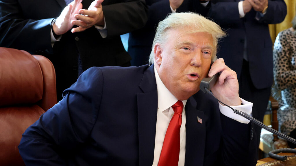 Satire news: trump touts productive call with putin about ballroom
