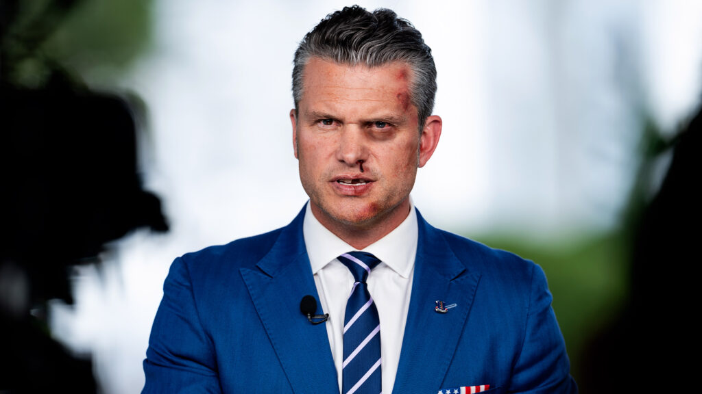 Satire news: visibly bruised pete hegseth declares wobbly barstools threat