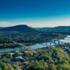 Aerial view of Chattanooga and surrounding area.