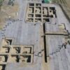 Excavation of one of the platforms, indicating its exceptional scale, making it useful for large, communal gatherings.