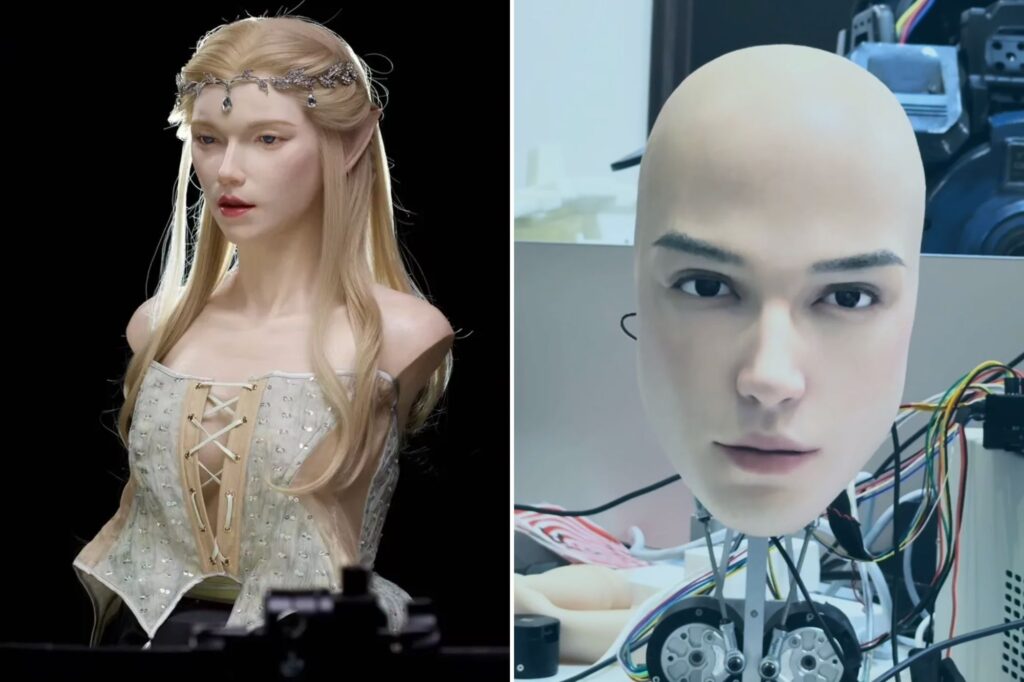 Science & tech: creepy robot with eerily realistic head leaves