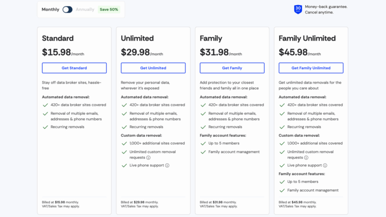 Incogni pricing