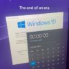 Still of a TikTok video mourning Windows' 10's end.