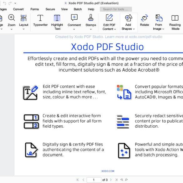 Xodo Desktop PDF Editor during our review