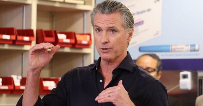 Travel & lifestyle: gavin newsom recites donald trump's ailments in