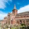 St. Magnus Cathedral in Kirkwall on the Orkney Islands off the coast of Scotland.