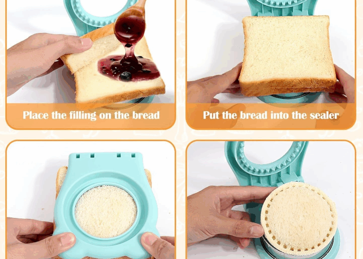 Make your own crustless sandwiches at home.