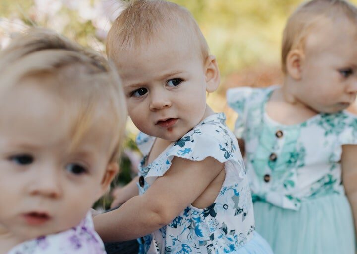 The babies a few days after they were diagnosed with lead poisoning