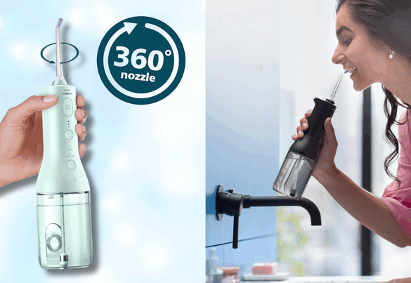 The Philips Sonicare cordless Power Flosser 3000 has a screw-off reservoir that users say is easier to clean than Waterpik models.