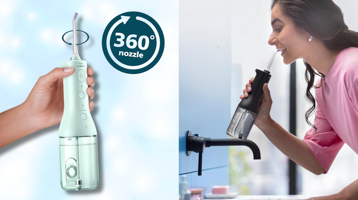 The Philips Sonicare cordless Power Flosser 3000 has a screw-off reservoir that users say is easier to clean than Waterpik models.