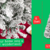 This life-like tree measures 6 feet tall and 3.75 feet wide.