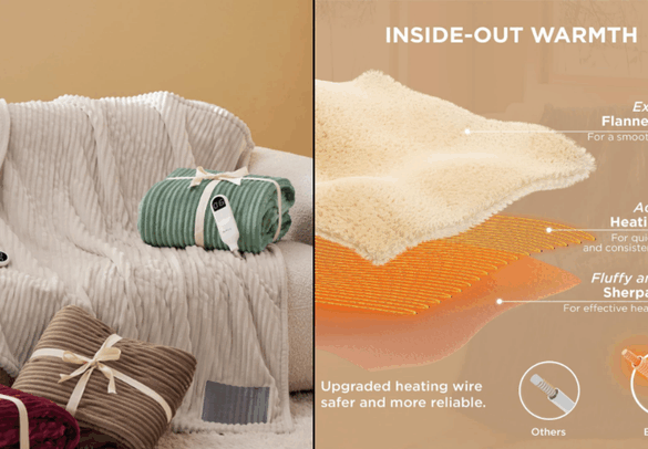 Travel & lifestyle: this soft and toasty electric blanket is