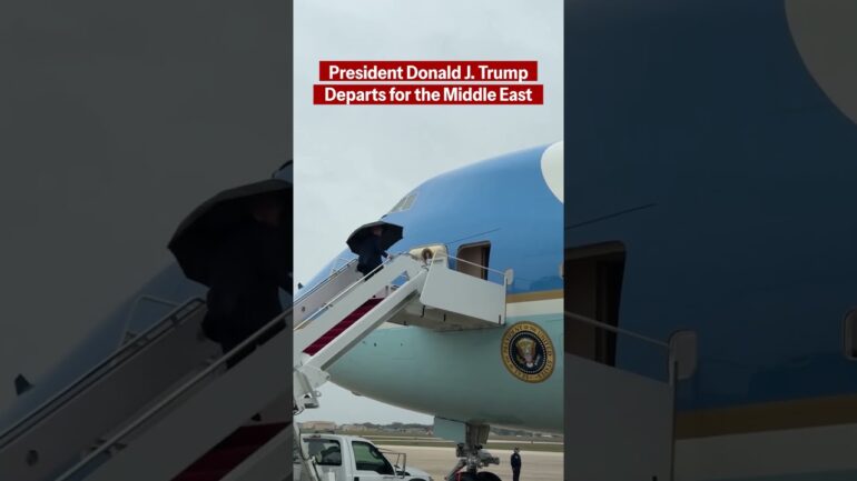 President Donald J. Trump departs for his historic trip to Israel & Egypt. 🇺🇸