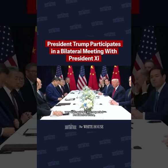 President Donald J. Trump meets with Chinese President Xi Jinping in South Korea.