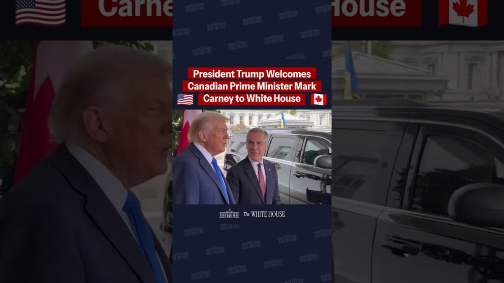 President Donald J. Trump welcomes Canadian Prime Minister Mark Carney to the White House. 🇺🇸🇨🇦