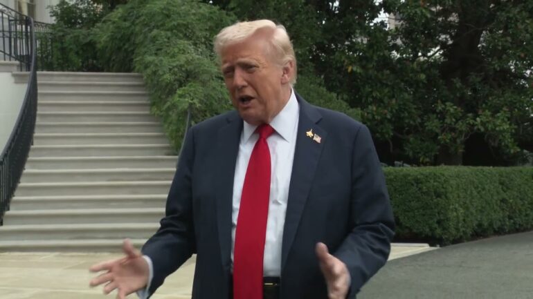 President Trump Gaggles with Press Before Departing the White House, Sep. 30, 2025