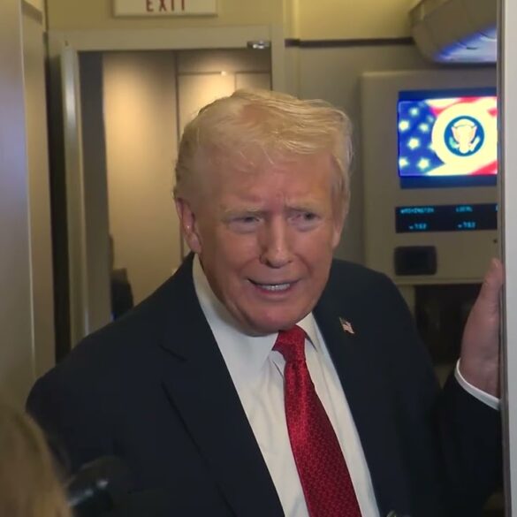 President Trump Gaggles with Press on Air Force One, Oct. 19, 2025