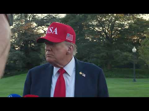 President Trump Gaggles with the Press Upon Arrival to the White House, Oct. 5, 2025