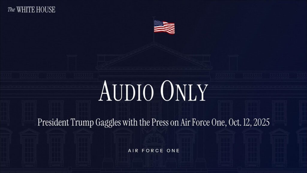 President Trump Gaggles with the Press on Air Force One, Oct. 12, 2025