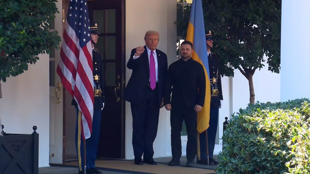 President Trump Greets the President of Ukraine