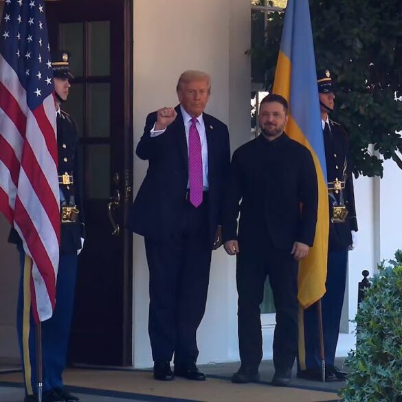 President Trump Greets the President of Ukraine