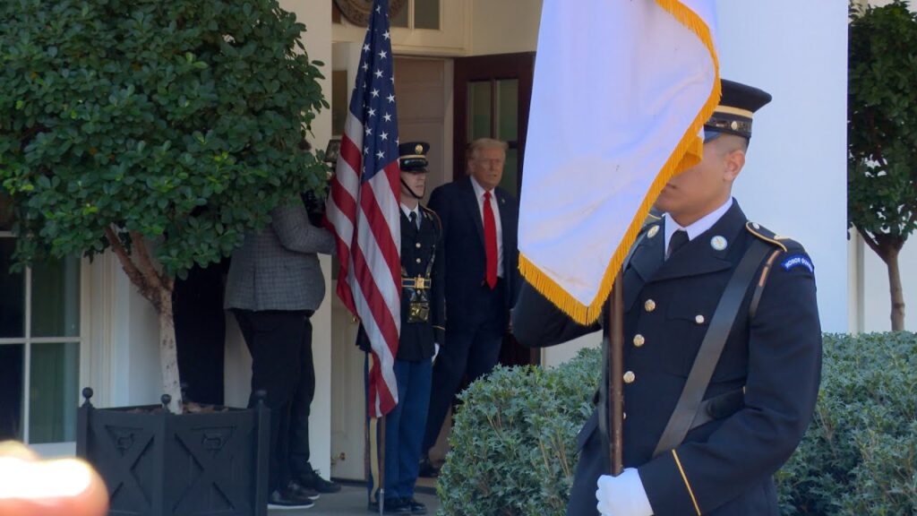 President Trump Greets the President of the Republic of Finland