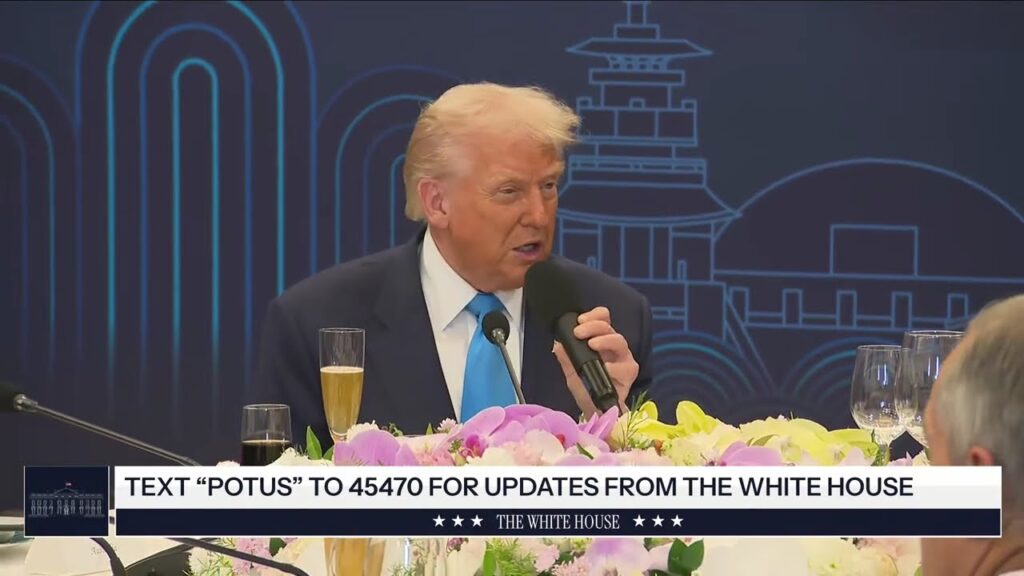 President Trump Participates in a Dinner Hosted by the President of the Republic of Korea