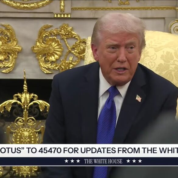 President Trump Participates in a Meeting with the Secretary General of NATO