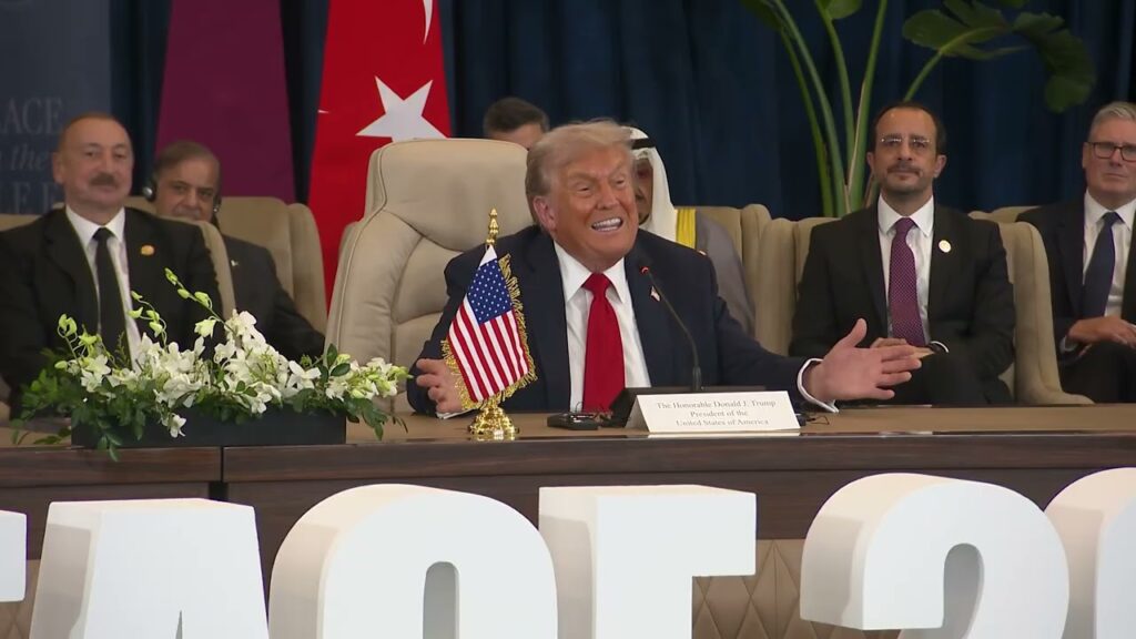 President Trump Participates in a Middle East Peace Ceremony