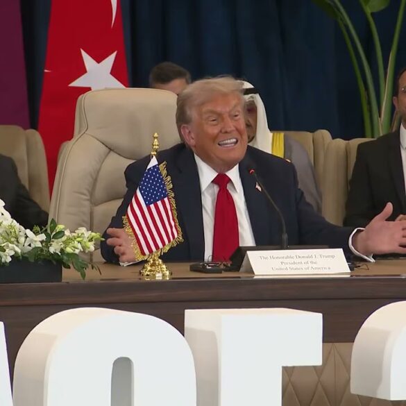 President Trump Participates in a Middle East Peace Ceremony